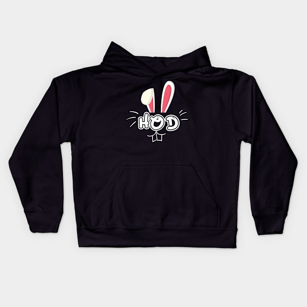 Cute Easter Holiday  with Bunny Rabbit Ears for Kids Kids Hoodie by CarleyMichaels